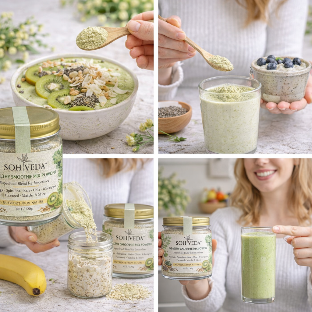 SOHVEDA™ Healthy Smoothie Mix Powder  Superfood Blend for Daily Nutrition