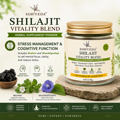 SOHVEDA Premium Shilajit Vitality Blend 120gm