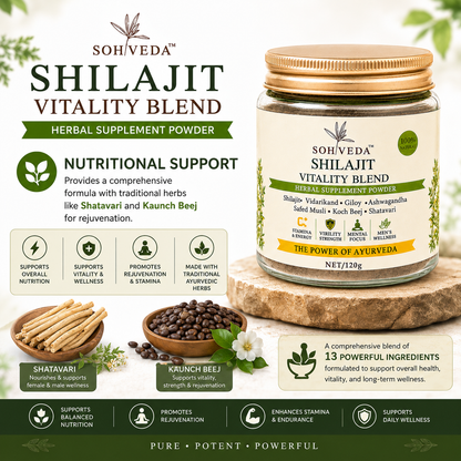 SOHVEDA Premium Shilajit Vitality Blend 120gm