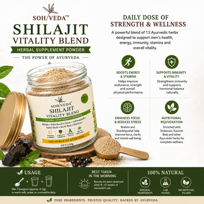 SOHVEDA Premium Shilajit Vitality Blend 120gm
