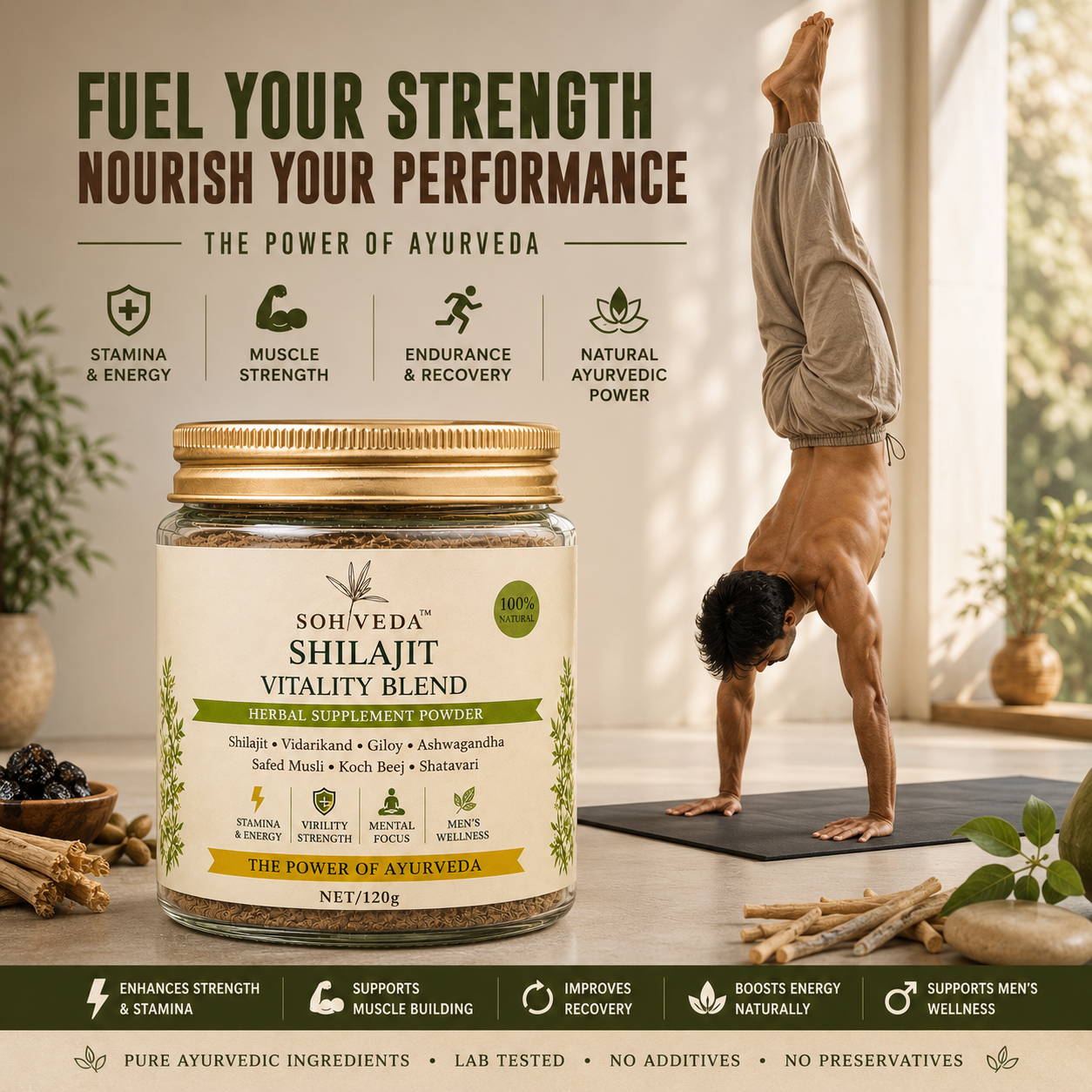 SOHVEDA Premium Shilajit Vitality Blend 120gm