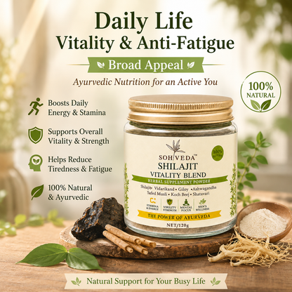 SOHVEDA Premium Shilajit Vitality Blend 120gm