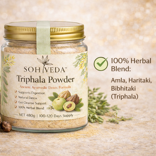 SOHVEDA Trifala Powder 480gm - Premium Ayurvedic Herbal Supplement