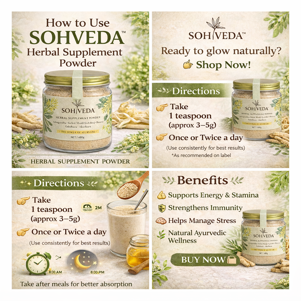 SOHVEDA Premium Ayurvedic Herbal Blend