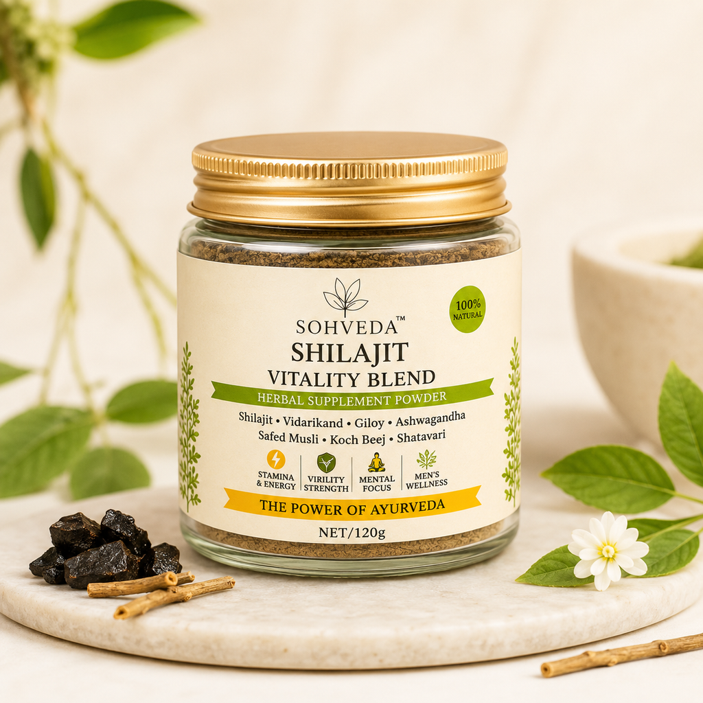 SOHVEDA Herbal Supplement Powder Shilajit Edition Vitality Blend 200g For Men's And Women's Wellness